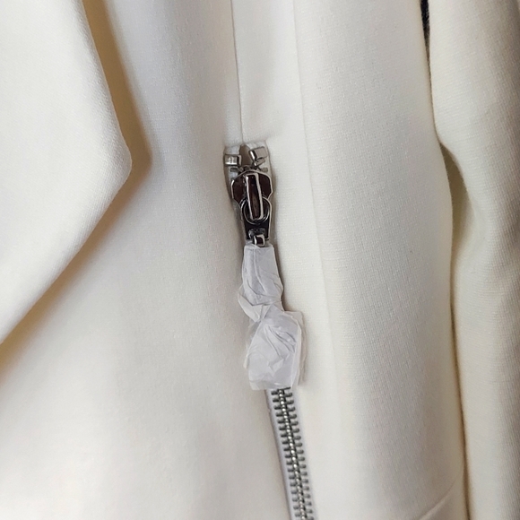 Chico's Black Label Antique White Zipper Blazer Jacket - Picture 8 of 16